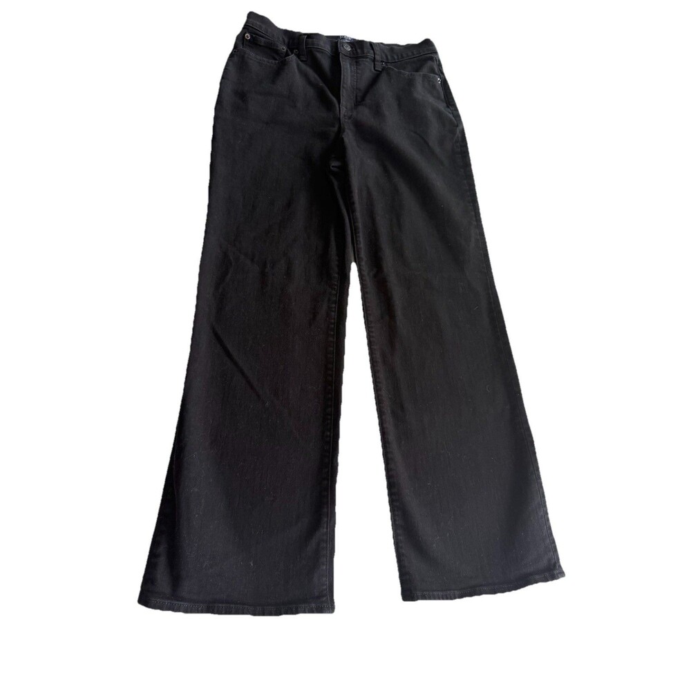 J Crew Full Length Wide Leg Jeans Sz 29X29 Black Women’s BU832